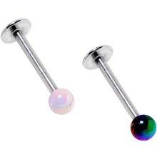 Load image into Gallery viewer, Multi Color Pearlescent Acrylic Ball Labret Monroe Tragus Set of 4
