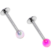 Load image into Gallery viewer, Multi Color Translucent Blast Ball Labret Monroe Set of 4
