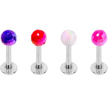 Load image into Gallery viewer, Pink Purple Disco Ball Labret Monroe Tragus Set of 4
