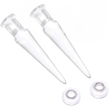 Load image into Gallery viewer, Clear 2 in 1 Interchangeable Screw Fit Plug and Taper Set
