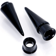 Load image into Gallery viewer, Black 2 in 1 Interchangeable Screw Fit Plug and Taper Set
