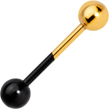 Load image into Gallery viewer, Gold Tone and Black Two Tone Tongue Ring
