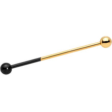 Load image into Gallery viewer, 14G Black and Gold Tone Two Tone Industrial Barbell 38mm
