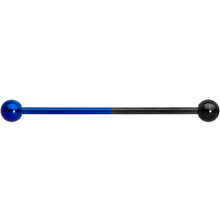 Load image into Gallery viewer, 14G Black and Blue Two Tone Industrial Barbell 38mm
