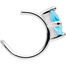 Load image into Gallery viewer, Aqua CZ Gem Triangle Bling Non Pierced Ear Cuff
