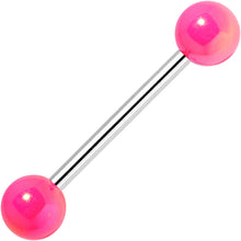 Load image into Gallery viewer, Pink Purple Green Neon Barbell Tongue Ring Set of 4
