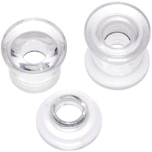 Load image into Gallery viewer, Clear 2 in 1 Interchangeable Screw Fit Plug and Taper Set
