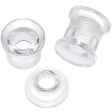 Load image into Gallery viewer, Clear 2 in 1 Interchangeable Screw Fit Plug and Taper Set
