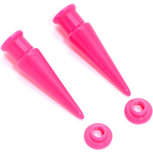 Load image into Gallery viewer, Hot Pink 2 in 1 Interchangeable Screw Fit Plug and Taper Set

