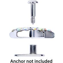 Load image into Gallery viewer, 14G Aurora Gem 10mm Five Point Star Dermal Top
