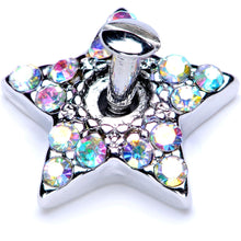 Load image into Gallery viewer, 14G Aurora Gem 10mm Five Point Star Dermal Top
