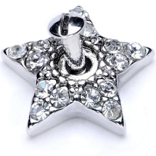 Load image into Gallery viewer, 14G Clear Gem 10mm Five Point Star Dermal Top
