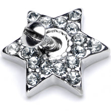 Load image into Gallery viewer, 14G Clear Gem 10mm Six Point Star Dermal Top

