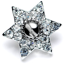 Load image into Gallery viewer, 14G Clear Gem 10mm Six Point Star Dermal Top

