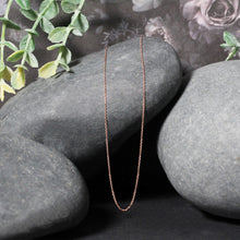 Load image into Gallery viewer, 14k Rose Gold Diamond Cut Cable Link Chain 0.7mm
