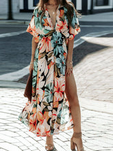 Load image into Gallery viewer, Floral Half Sleeve Dress Classic &amp; Elegant Everyday Style Dress Timeless Dress For Summer

