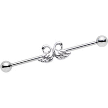 Load image into Gallery viewer, Ruffled Feathers Dual Swans Industrial Barbell Set of 2

