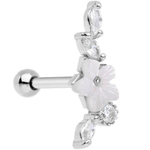 Load image into Gallery viewer, Clear CZ Gem Snowflake Cascade Cartilage Tragus Earring
