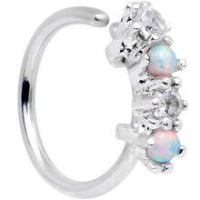 Load image into Gallery viewer, 20G 5/16 White Synthetic Opal Staccato Seamless Circular Ring
