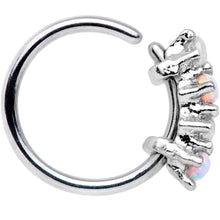 Load image into Gallery viewer, 20G 5/16 White Synthetic Opal Staccato Seamless Circular Ring
