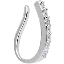 Load image into Gallery viewer, Clear CZ Gem Life of the Party Clip On Fake Nose Ring
