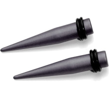 Load image into Gallery viewer, Brown Matte Silicone Straight Taper Set 4mm to 12mm
