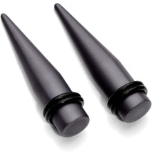 Load image into Gallery viewer, Brown Matte Silicone Straight Taper Set 4mm to 12mm
