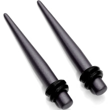 Load image into Gallery viewer, Brown Matte Silicone Straight Taper Set 4mm to 12mm
