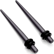 Load image into Gallery viewer, Brown Matte Silicone Straight Taper Set 4mm to 12mm
