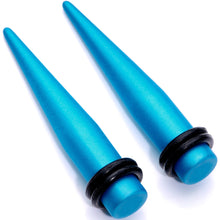 Load image into Gallery viewer, Aqua Matte Silicone Straight Taper Set 4mm to 12mm
