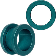 Load image into Gallery viewer, Teal Matte Silicone Screw Fit Tunnel Plug Set 6mm to 25mm
