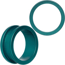 Load image into Gallery viewer, Teal Matte Silicone Screw Fit Tunnel Plug Set 6mm to 25mm
