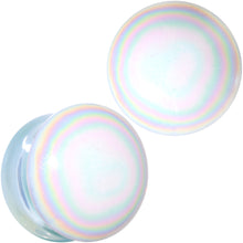 Load image into Gallery viewer, White Glass Radical Radiance Double Flare Plug Set 5mm to 19mm
