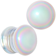 Load image into Gallery viewer, 7/16 White Glass Radical Radiance Double Flare Plug Set
