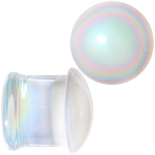 Load image into Gallery viewer, 7/16 White Glass Radical Radiance Double Flare Plug Set

