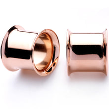 Load image into Gallery viewer, Rose Gold Tone Anodized Steel Double Flare Tunnel Plug Set 4mm to 16mm
