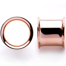 Load image into Gallery viewer, Rose Gold Tone Anodized Steel Double Flare Tunnel Plug Set 4mm to 16mm
