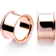 Load image into Gallery viewer, Rose Gold Tone Anodized Steel Double Flare Tunnel Plug Set 4mm to 16mm
