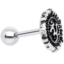 Load image into Gallery viewer, 16G 1/4 Spiritual Ohm Symbol Tragus Cartilage Earring
