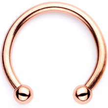 Load image into Gallery viewer, 16G Pink Faux Opal Rose Gold Tone Twisted Horseshoe Clip On Fake Septum Ring Set
