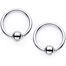 Load image into Gallery viewer, 14G Blue Sugar Skull Captive Ring Barbell Nipple Ring Set
