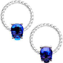 Load image into Gallery viewer, 14G Blue Sugar Skull Mask Twisted BCR Captive Nipple Ring Set
