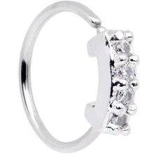 Load image into Gallery viewer, 20G 5/16 Clear CZ Gem Quartet Shine Seamless Circular Ring
