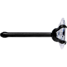 Load image into Gallery viewer, 20G 1/4 Clear CZ Gem Black IP Ellipse Nose Bone
