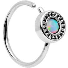 Load image into Gallery viewer, 20G 5/16 White Synthetic Opal Inlay Seamless Circular Ring
