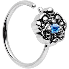 Load image into Gallery viewer, 20G 5/16 Blue CZ Gem Decadent Cluster Seamless Circular Ring
