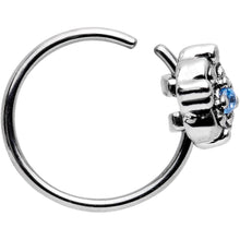 Load image into Gallery viewer, 20G 5/16 Blue CZ Gem Decadent Cluster Seamless Circular Ring
