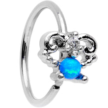 Load image into Gallery viewer, 20G 5/16 Blue Synthetic Opal Fashion Seamless Circular Ring
