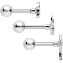 Load image into Gallery viewer, 16G 1/4 Ocean Starfish Life Cartilage Tragus Earring Set of 3
