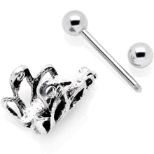 Load image into Gallery viewer, 16G 1/2 Green Accented Abstract Butterfly Cuff Cartilage Earring
